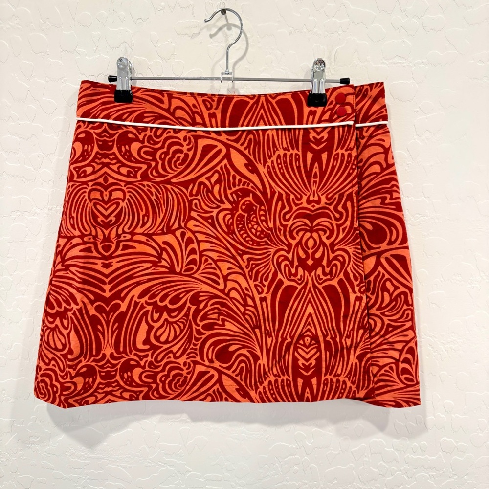 Patagonia Orange Mini Wrap Skirt Women’s 6 Vacation Beach Resortwear Swim